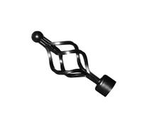 DIYEAH 2 pièces Embouts Tringle Rideaux Fer Embout Décoratif Style Romain Finition Noire Robuste pour Barre Rideaux Accessoire Décoratif Fenêtre