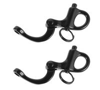 DIYEAH 2 Pièces Émerillon à Mousqueton en Acier Inoxydable Manille à Ressort Fixe, Dégagement Rapide, Résistant la Corrosion, pour Gréement de Voile et Équipements Marins