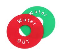 DIYEAH 2 Pièces Étiquette de Vanne Eau Guide Clair Signalisation Entrée Sortie Étiquettes Plastiques Rouges et Vertes Identification Rapide pour Sécurité et Prévention