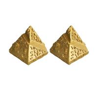 DIYEAH 2 pièces Figurine Pyramide Égyptienne Résine Modèle Ancien Décor Historique Précis pour Bureau Maison Collection Éducative