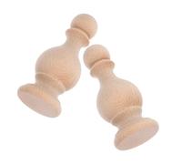 DIYEAH 2 Pièces Finials Massif Non Embouts Décoratifs pour Poteaux de Lit et Balustres Sculptures Romaines Artisanales pour Escaliers Meubles et Mâts de Drapeau