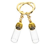 DIYEAH 2 Pièces Flacon de Parfum en Verre avec Porte-clés, Rechargeable, | Verre et Alliage de Zinc, Format Compact pour Voyage, Convient aux Huiles Essentielles et Lotions