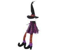 DIYEAH 2 pièces Housse Bouteille Vin Halloween Sorcière Légère et Réutilisable avec Longues Jambes Décoration Festive Simple pour Fête et Dîner à Thème Accessoire Pratique pour Table