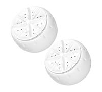 DIYEAH 2 pièces Machine à Laver Portable Mini Automatique avec Turbine Aspiration par Ventouse Alimentation USB Nettoyage Rapide et Profond pour Maison et Camping-