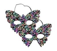 DIYEAH 2 Pièces Masque de Mascarade pour Femmes en Pvc Design Unique, Confortable et Stable, pour Carnaval, Halloween et Autres Événements Festifs