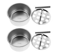 DIYEAH 2 pièces Moule à Boulettes de Viande Inox Manuel Outil pour Boulettes et Poissons Maison Presse Ergonomique Rapide et Précise pour Cuisine Familiale et Restaurant