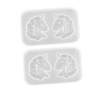 DIYEAH 2 pièces Moule Silicone DIY pour Époxy Forme Licorne Moule Réutilisable pour Décoration Bureau et Artisanat