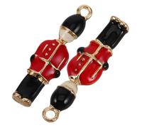 DIYEAH 2 Pièces Nutcracker Charm Necklace British Style Pendant Unique Nutcracker Tree Topper Ornament Jewelry For Women Elegant Bead Necklaces Bulk