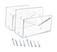 DIYEAH 2 pièces Organisateur de Courrier Transparent Acrylique Support de Lettres Mural Bureau Lot de Rangement Pratique pour Bureau École et Optimise Votre Espace de Travail