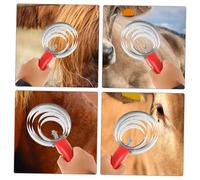 DIYEAH 2 pièces Peigne Toilettage Chevaux et Bétail Acier Inoxydable Résistant Brosse pour Éliminer Boue et Poils Morts Favorise Circulation Sanguine et Soin Animalier