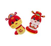 DIYEAH 2 Pièces Peluche Serpent Zodiacale Lot de Mascottes Douces Peluche Cartoon pour Décoration Année Chinoise et Cadeau Interactif