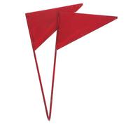 DIYEAH 2 Pièces Petit Drapeau Triangulaire en Fer Rouge pour Marquage Précis des Distances en Lancer de Poids, Stable Événements Sportifs en Extérieur