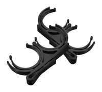 DIYEAH 2 Pièces Pince Pliante Rotative, Clip Double Noir | Plastique, Fixation Ceinture ou Paquet, pour Parcours et Practice, Transport sans Contrainte