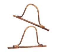 DIYEAH 2 pièces Poignées de Sac et Rotin Anses D pour Sacs de Plage Accessoires Durables pour Fabrication et Remplacement DIY