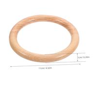 DIYEAH 2 pièces Poignées Rondes Naturel pour Sacs à Main Accessoires de Poignée pour Sac Plage Femme et Cabas pour Bricolage