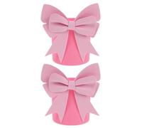 DIYEAH 2 Pièces Pot de Fleur Cylindrique en Plastique Nœud Décoratif, Maintien Fraîcheur des Fleurs, pour Bouquets et Intérieurs