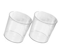 DIYEAH 2 Pièces Poubelle Ménagère en Plastique Transparent, Grand Format | Style Simple et Chic, Encombrement Réduit, pour Ranger Papiers et Garder un Espace Net au Quotidien