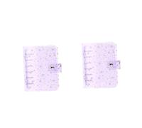 DIYEAH 2 Pièces Protège Cahier PVC à Anneaux Couverture Rechargeable pour Classeur à Mobiles Étui Journalier Étoilé pour École et Bureau