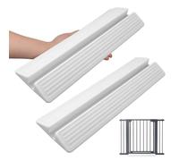 DIYEAH 2 Pièces Rampe de Seuil pour Barrière de Sécurité, Plastique | Installation sans Outil, Réduit les Risques de Trébuchement, pour Sols Carrelés et Intérieurs, 400g