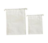 DIYEAH 2 pièces Sacs de Rangement Coton et Lin pour Farine Pochons à Cordon Capacité Importante Lavables et Réutilisables Stockage Alimentaire Écologique pour Cuisine et Boulangerie