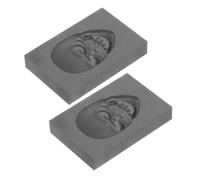 DIYEAH 2 Pièces Skull Head Graphite Casting Mold High Density Melting Metal Mold For Refining Ingot DIY Craft