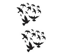 DIYEAH 2 Pièces Sticker mural décoratif de fond Autocollant de fond autocollant pour mur sticker mural oiseau décalcomanie de fenêtre de porte