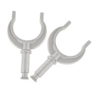 DIYEAH 2 Pièces Support de Rame en Aluminium, Fixation Latérale 17mm | Mécanisme de Verrouillage Sécurisé, Finition Résistante à L’océan, Trous 4mm, Format U 54 ou 66mm