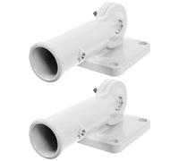 DIYEAH 2 pièces Support Mural Réglable pour Hampe de Drapeau Alliage Aluminium Base de Fixation pour Maison et Extérieur Lot