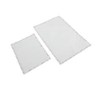 DIYEAH 2 Pièces Tapis de Cuisson pour Perles à Repasser Bordure Rectangulaire, Tissu Plastique Résistant la Chaleur pour Projets DIY et Transferts Thermiques Uniformes