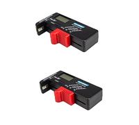 DIYEAH 2 Pièces Testeur de Batterie Numérique Bt avec Affichage LCD pour Piles Aa Aaa Vérificateur de Tension Portable et Pratique