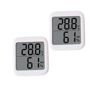 DIYEAH 2 pièces Thermomètre Hygromètre Numérique Intérieur Capteur Humidité Température avec Indicateurs de Confort Support Table et Fixation Murale Pour Chambre et Maison