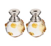 DIYEAH 2 Pièces Transparent Decorative Lampshade Knob Stylish Glass Finial For Table And Floor Lamps Elegant Design