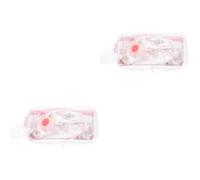 DIYEAH 2 Pièces Trousse à Crayons Adorable Transparente avec Fermeture Éclair Sac de Rangement et Grand Volume pour Stylos Crayons Règle Sac de Papeterie Portable et Pratique pour Bureau