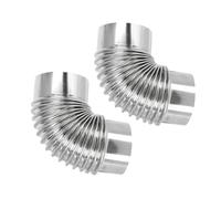 DIYEAH 2 Pièces Tuyaux Dévacuation Acier Inoxydable Robustes pour Chauffe Eau Gaz Kit avec Coude Accessoires pour Poêle et Cheminée Installation Sécurisée et Ventilation pour Usage
