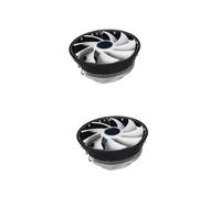 DIYEAH 2 pièces Ventilateur de Refroidissement CPU Rgb avec LED Ventilateur Électrique pour Dissipateur de Chaleur Compatible PC et Ordinateur Portable