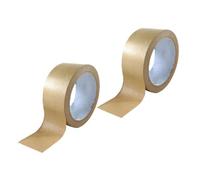 DIYEAH 2 Rouleaux Ruban Adhésif en Papier Kraft pour DIY | Résiste au Curling, Adhésif Fort, Usage sur Claviers et Livres, Papier Kraft, Rouleaux