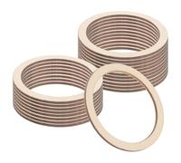 DIYEAH 20 Anneaux En Bois À Peindre Soi-Même 7.50Cm Cercles Plats Naturels Pour Bijoux Et Macramé Accessoires Créatifs Pour Artisanat Et Décoration Intérieure