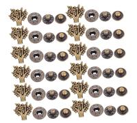 DIYEAH 20 Ensembles Boutons-pression Alliage de Zinc Couleur Bronze Rétro Lot de Attaches pour Porte-monnaie et Sacs Fermeture pour Accessoires de Couture et Bricolage
