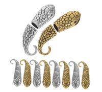 DIYEAH 20 Paires Connecteurs Serpent Alliage pour Bijoux Fermoirs Toggle pour Bracelets et Colliers DIY Accessoires de Montage Sécurisés et Polyvalents