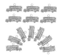 DIYEAH 20 pièces Breloques Bus Scolaire Alliage Zinc Pour Fabrication Bijoux DIY Bracelets Colliers Porte-clés Thème École et Élégant