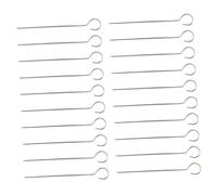 DIYEAH 20 pièces Brochettes Inox Aiguille Barbecue Acier Résistant Haute Température Poignée Ergonomique pour Grillades Extérieures