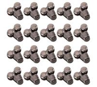 DIYEAH 20 Pièces Crochets en Alliage pour Lacets de Chaussures de Randonnée, Boucles 20 Mm avec Rivets, Fixation Rapide pour Bottes D'alpinisme en Extérieur
