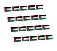 DIYEAH 20 pièces Drapeaux Palestiniens à Main Lot de Polyester pour Fêtes Sports Clubs et Événements Célébration