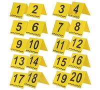 DIYEAH 20 Pièces Lot de Marqueurs de Preuves Numérotés en Plastique Jaune Portable avec Échelle pour Enquête Médico-légale et Investigation Criminelle