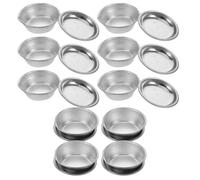 DIYEAH 20 Pièces Palette Ronde avec Bec Verseur Argentée en Acier Inoxydable Réutilisable pour Mélange Précis des Couleurs pour Peinture à L'huile et Travaux en Atelier