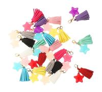 DIYEAH 20 Pièces Pendentifs Étoile à Branches Accessoires Diy Colorés pour Téléphone Porte Clés et Décorations