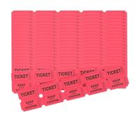 DIYEAH 200 Billets de Tombola Rouges en Papier Numérotés Tickets Universels pour Carnaval Fêtes et Événements Billets d'Attractions et Tickets Repas Fourniture pour Jeux et Activités