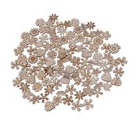 DIYEAH 200 pièces DIY Doodle Slices Naturel Décorations Artisanales Variées Accessoires Créatifs et Durables pour Bricolage et Ornements