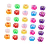 DIYEAH 200 Pièces Handmade Polymer Clay Blossom Charms Mini Flower Beads For Jewelry Making DIY Scrapbooking Embellishments