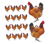 DIYEAH 20pièces Pendentifs Poules Mignonnes Acrylique pour Création de Bijoux Charms Animaux Style Ferme Accessoires pour Colliers et Bracelets Faits Soi-même